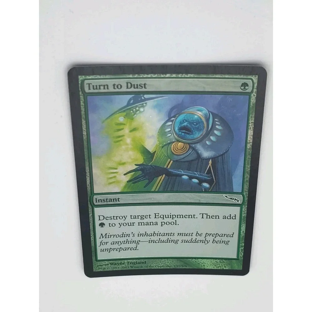 MTG FOIL Turn to Dust CARD Mirrodin INSTANT Forest MAGIC TH GATHERING BG.1WA2025